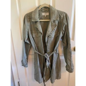 7 for all mankind army green trench dress